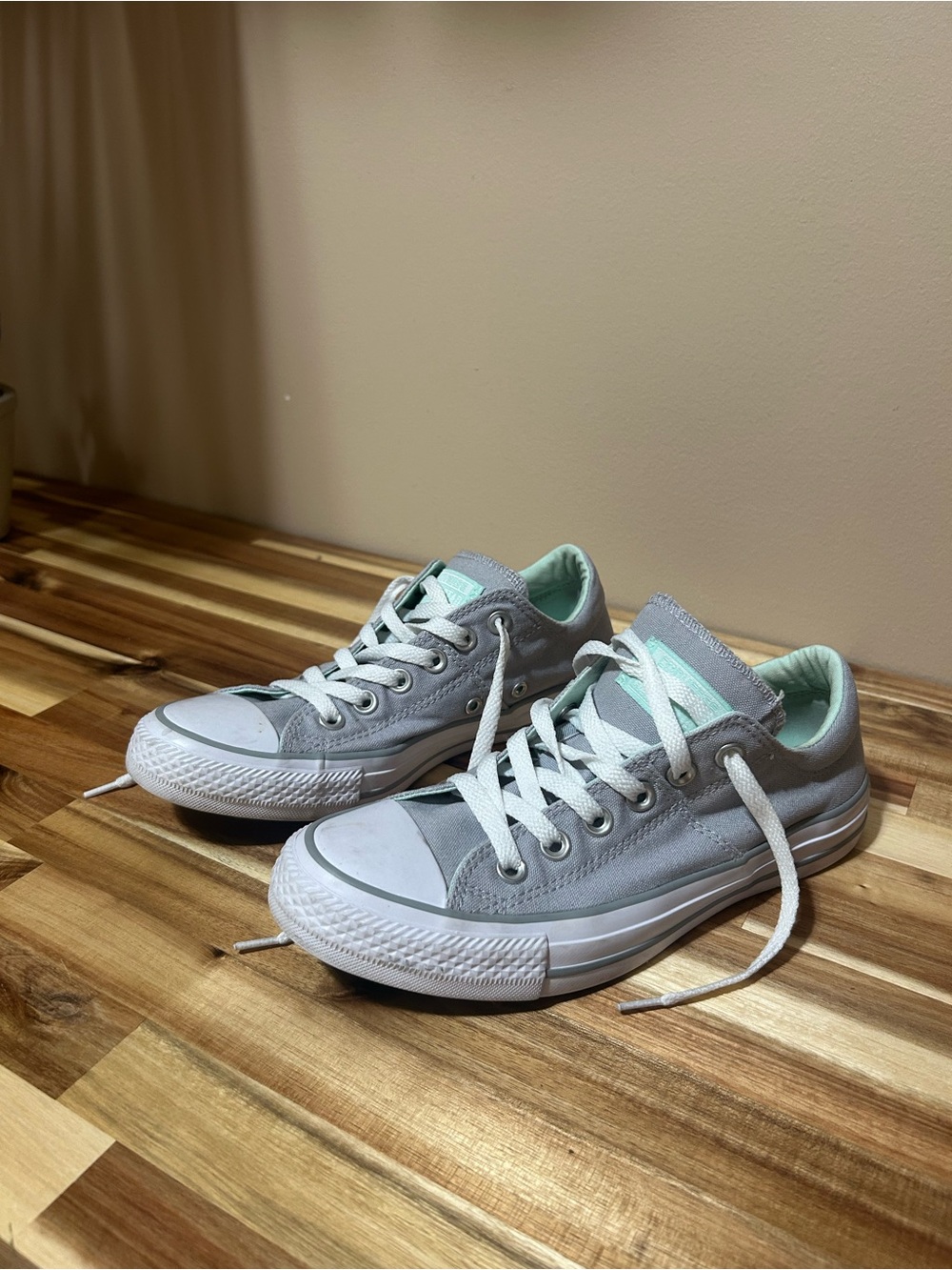 Gray & Mint Converse Sneakers